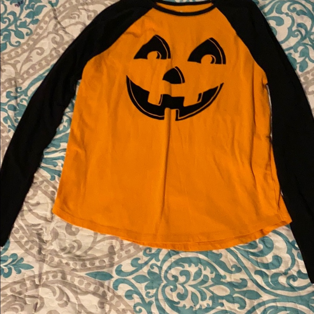 Halloween girls pumpkin shirt